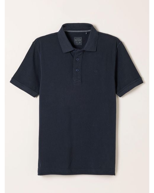 FatFace Blue Fatface Short Sleeve Pique Polo Shirt for men