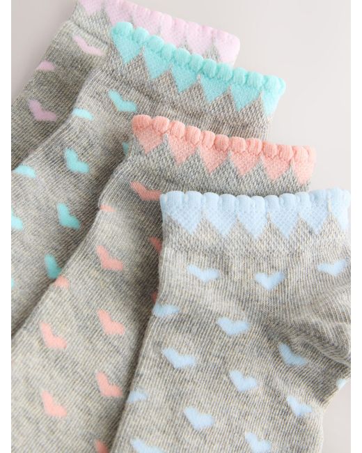 Next White Trainer Socks 4 Pack