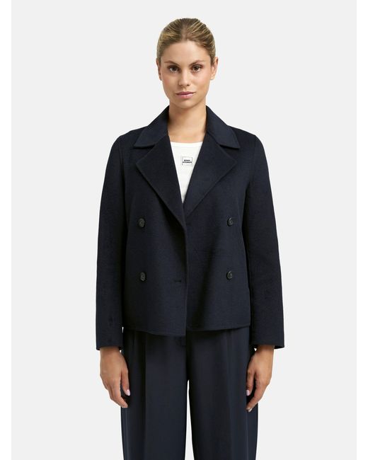 Smith & Soul Blue Double Breasted Wool Blend Jacket