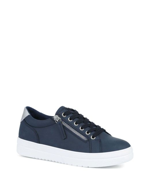 Pavers Blue Chunky Platform Trainers