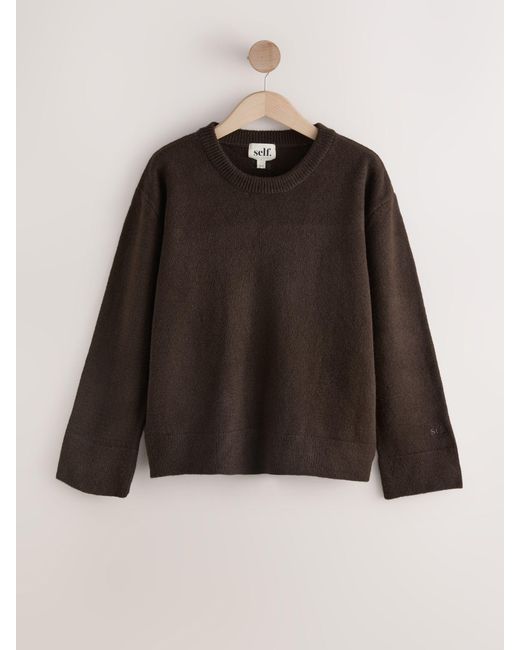 Self Black Knit Jumper
