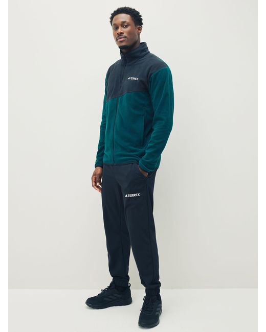 Adidas Originals Blue Adidas Terrex Multi Full-Zip Fleece Jacket for men