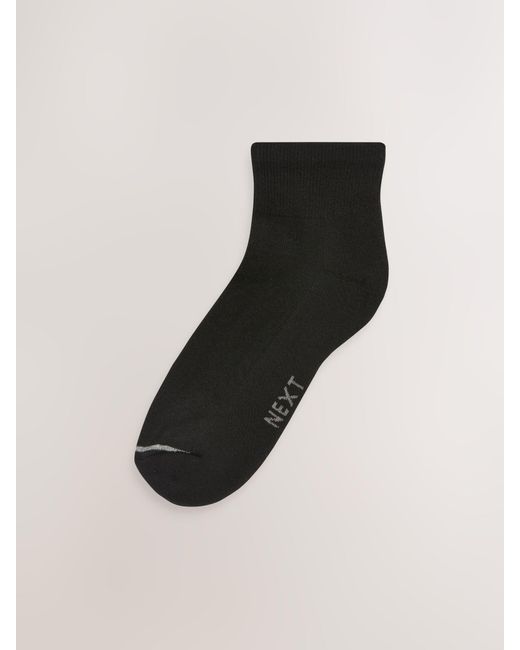 Next Black Cushioned Mid Trainer Socks for men