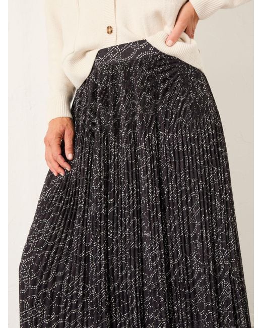 FatFace Gray Fatface Paignton Midi Skirt