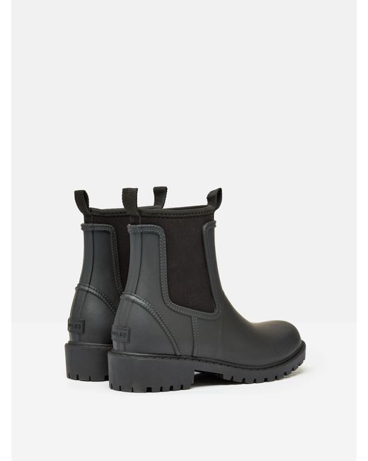 Joules Black Oakfield Kurze Gummistiefel Mit Neoprenfutter