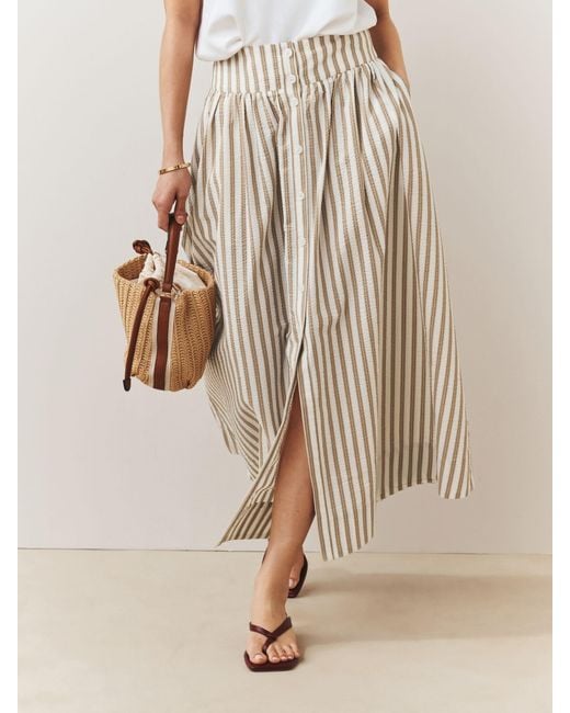Next Natural Button Down Maxi Skirt
