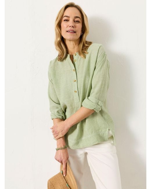 FatFace Green Fatface Julia Regular Linen Popover