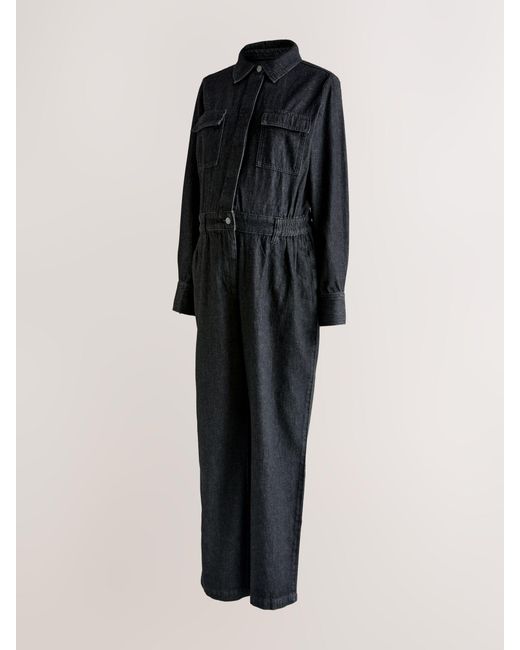 Next Black Maternity Denim Boilersuit