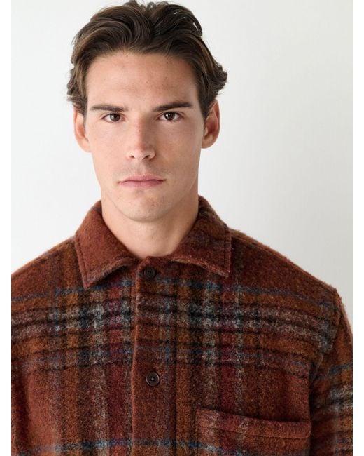 Next Brown Check Shacket for men