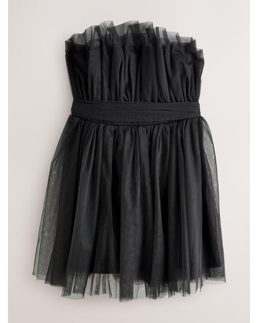 Next Women's Black Occasion Tulle Bandeau Mini Dress Next Women's Black Occasion Tulle Bandeau Mini Dress