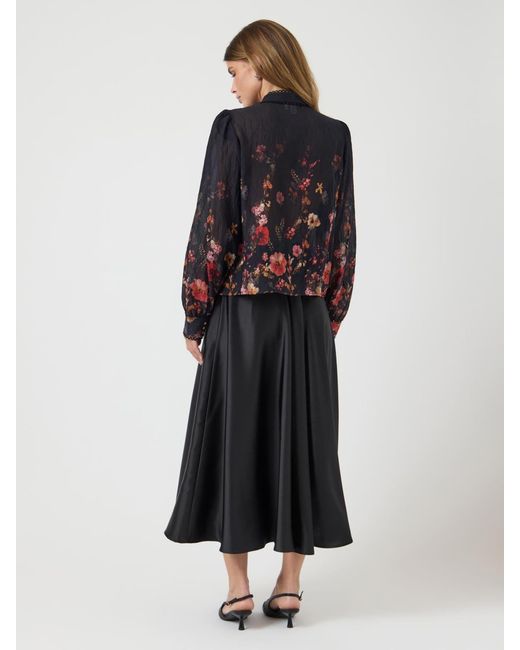 Y.A.S Black Y. A.S Y. A.S Floral Pattern Long Sleeve Shirt