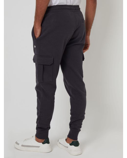 Threadbare Blue Dark Cargo Style Joggers for men
