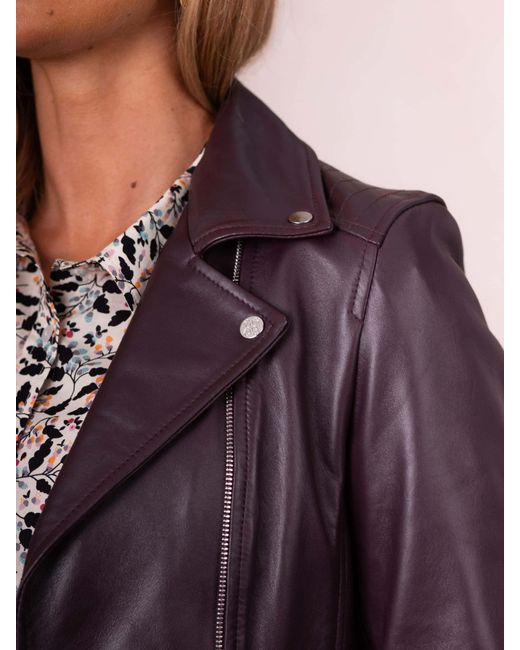 Lakeland Leather Blue Tarraby Biker Jacket