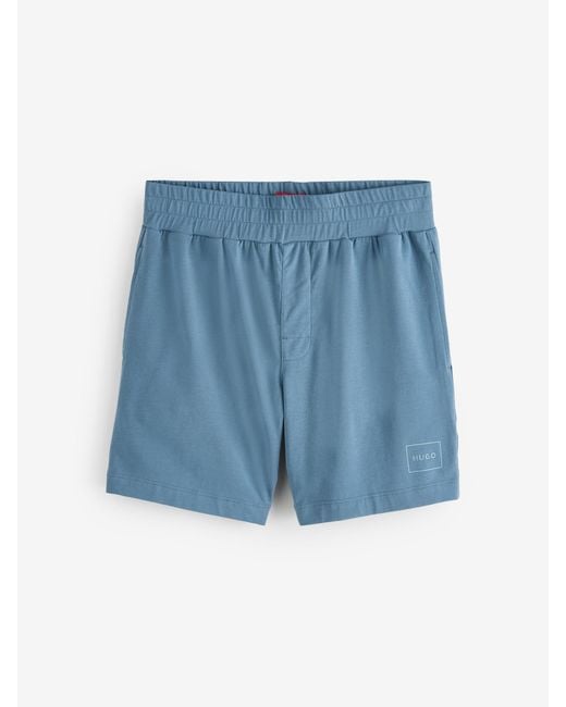 HUGO Blue Box Logo Sweat Shorts for men