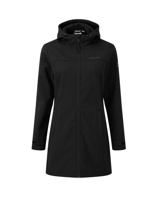TOG24 Black Tog 24 Long Keld Shower Resistant Hooded Softshell Jacket
