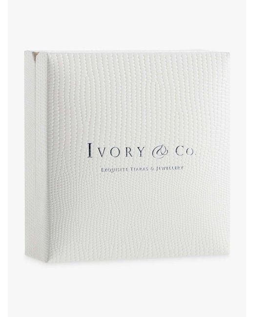Ivory & Co. White Stockholm And Pearl Circle Drop Set