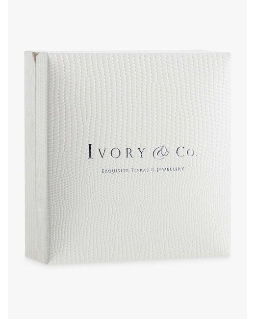 Ivory & Co. White Willow Trailing Vine Earrings