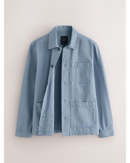 Next Blue Chore Canvas Shacket for men