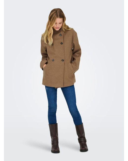 ONLY Brown High Neck Jacket