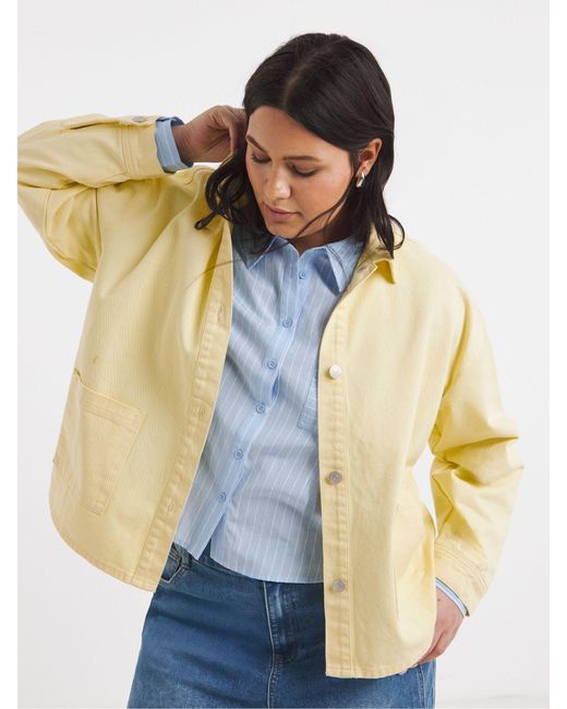 Simply Be Blue Button Through Shacket