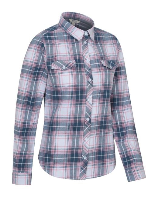 Mountain Warehouse Blue Willow Brushed Flannel Shirt