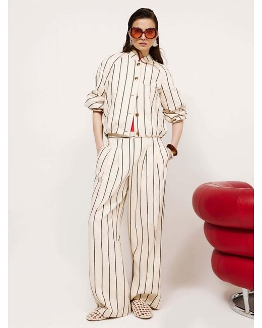 River Island Red Striped Bomber Jacket