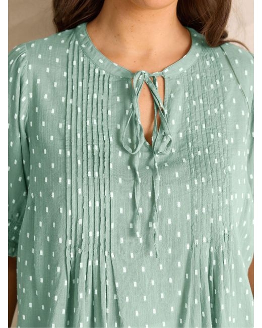 Evans Green Dobby Boho Top