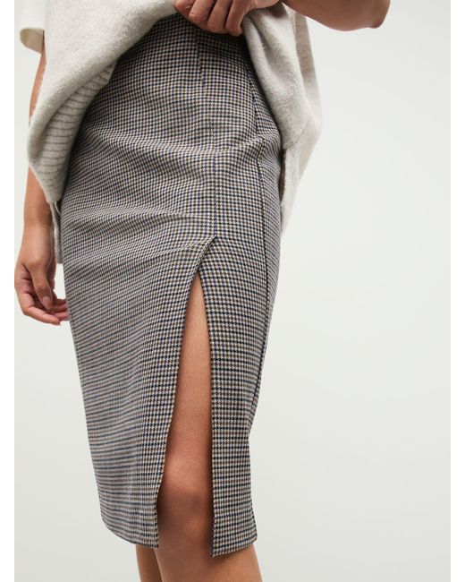 Next Natural Mini Check Pencil Skirt