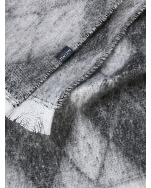 FatFace Gray Argyle Scarf