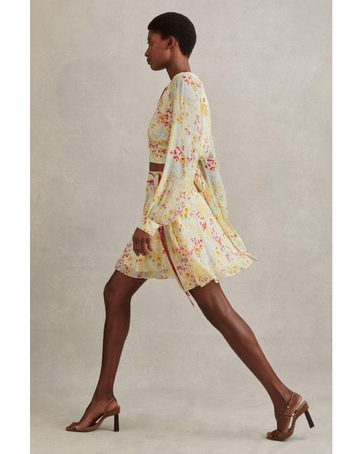 Reiss Natural Lyla Minirock Mit Blumenmuster Und Taille