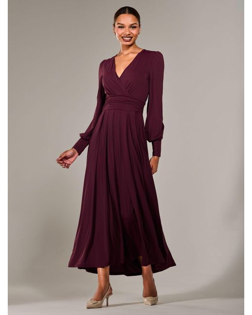 purple jersey maxi dress Fine Jersey Lantern Dress