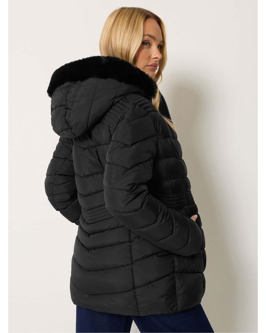 M Com Black Glam Padded Coat