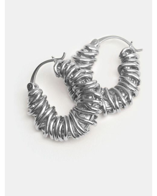 Hush White Tilly Hoop Earrings