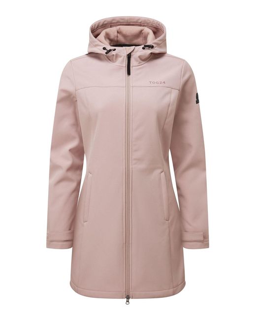 TOG24 Pink Tog 24 Long Keld Shower Resistant Hooded Softshell Jacket