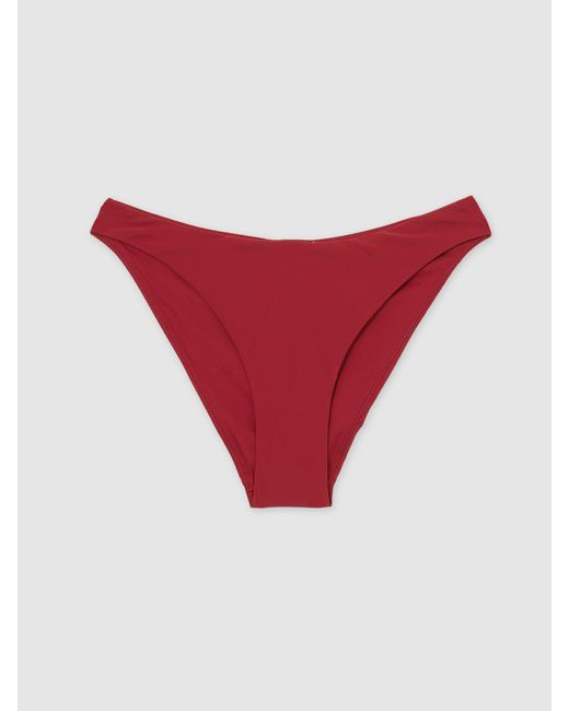 Reiss Red Fixed-Side Bikini Bottoms