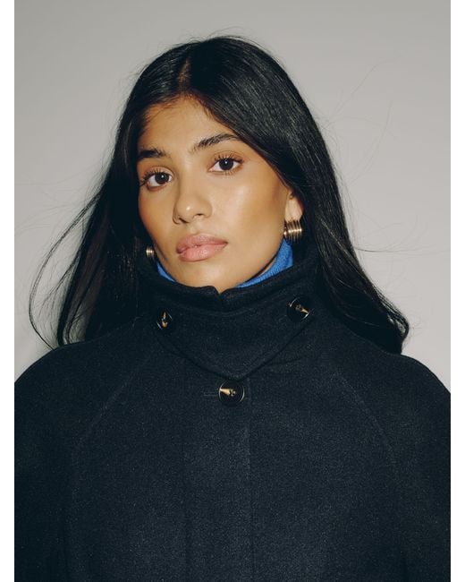 Next Blue Belted Unlined Coat