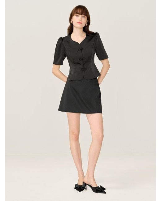 OMNES Black Lorelai Blouse