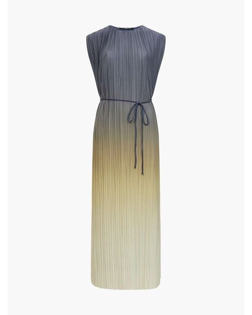 French Connection Blue Xena Pleated Ombre Midi Dress