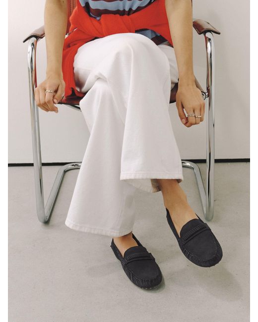 Next Blue N. Premium Whipstitch Driver Moccasins Shoes