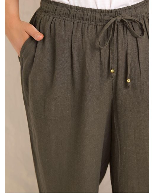 Evans Green Linen Trouser