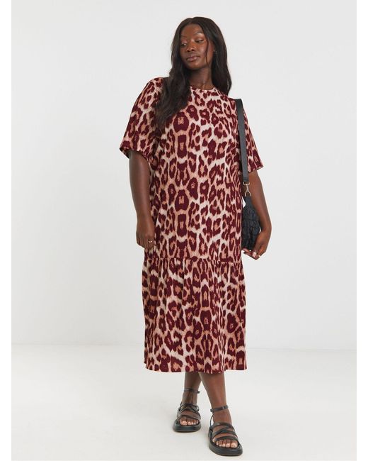 Simply Be Textured Jersey Drop Waist Dress | Lyst Simply Be Textured Jersey Drop Waist Dress | Lyst