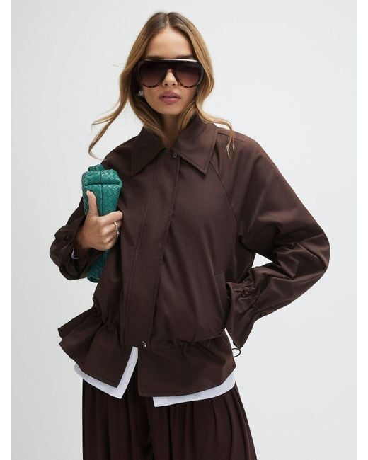 River Island Black Drop Hem Casual Drawstring Jacket