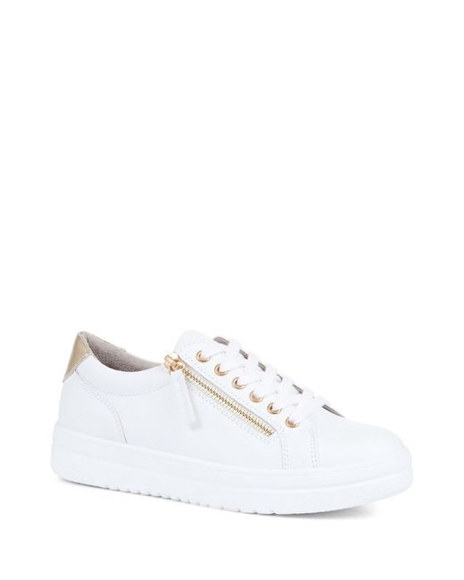 Pavers White Chunky Platform Trainers