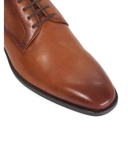 Dune Brown Standard Fit Flexi Sole Derby Shoes for men
