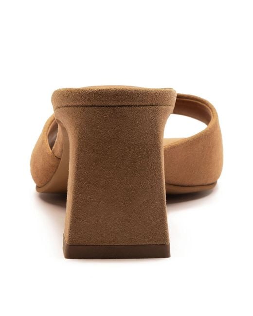OFF THE HOOK Natural Park Suede Block Heel Sandals