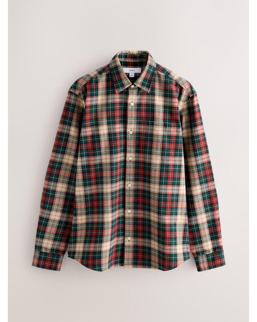 Next Multicolor Check Soft Touch Long Sleeve Shirt for men