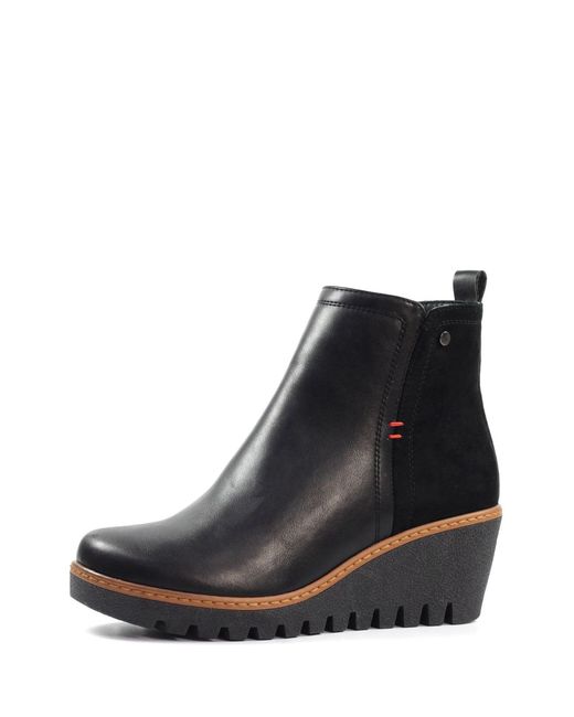 Lunar Black Pixie Wedge Ankle Boots