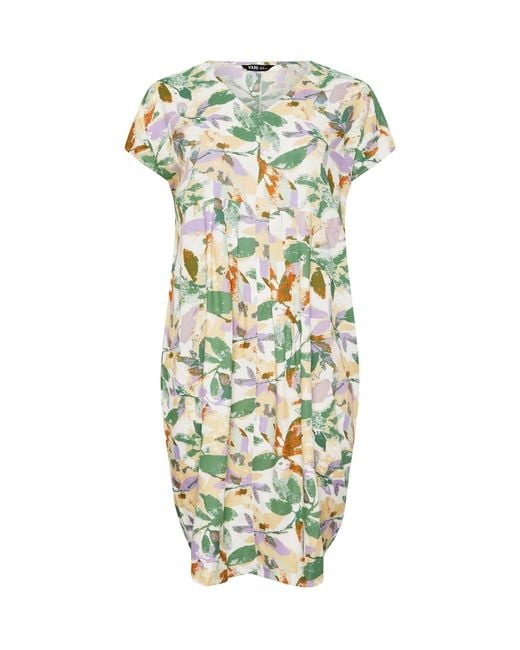 Yours Curve Green Pleated Front Dress