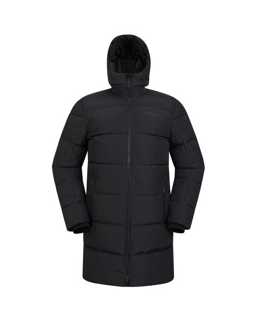 Mountain Warehouse Blue Vortex Longline Padded Jacket for men