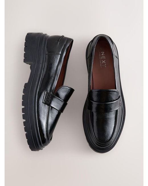 Next Black Loafer Mit Dicker Sohle